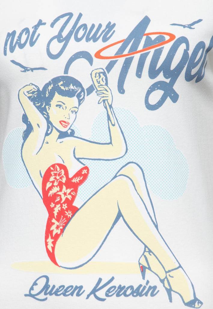 Queen Kerosin Print T-Shirt «I´m Not Your Angel»
