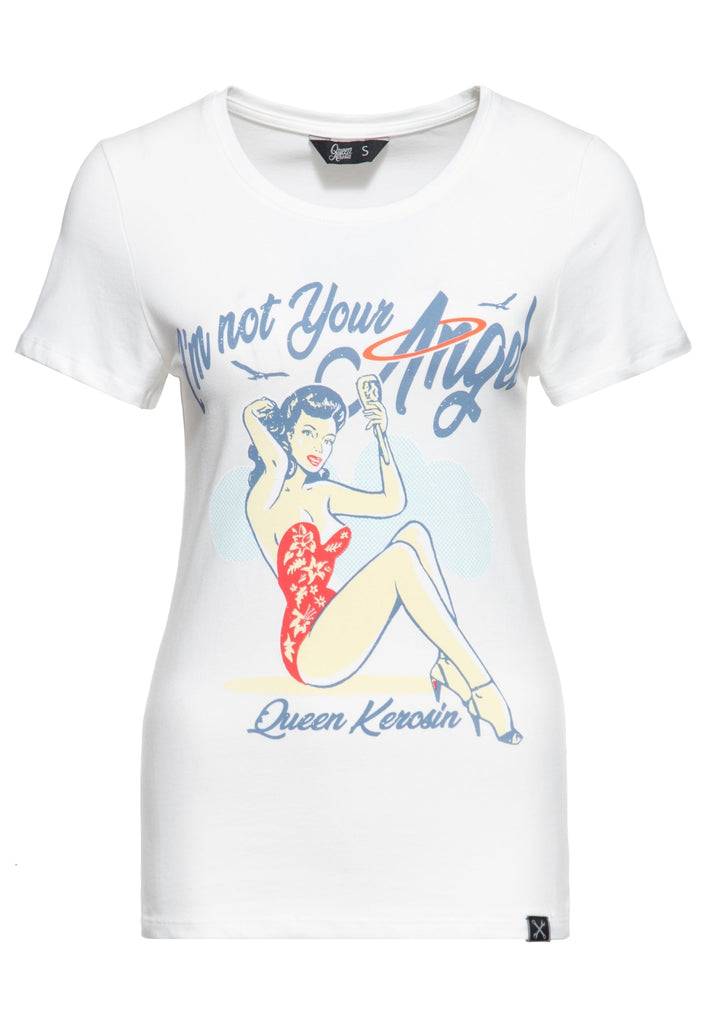 Queen Kerosin Print T-Shirt «I´m not your Angel»