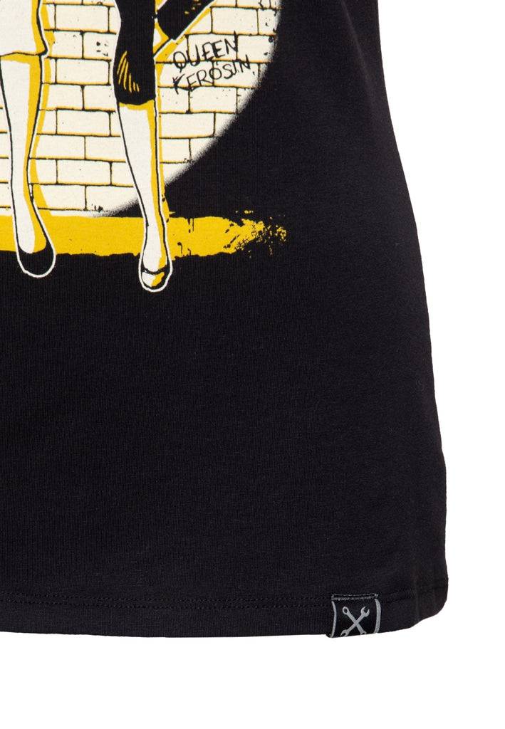 Queen Kerosin Print T-Shirt Im Slim Fit «Girl Gang»