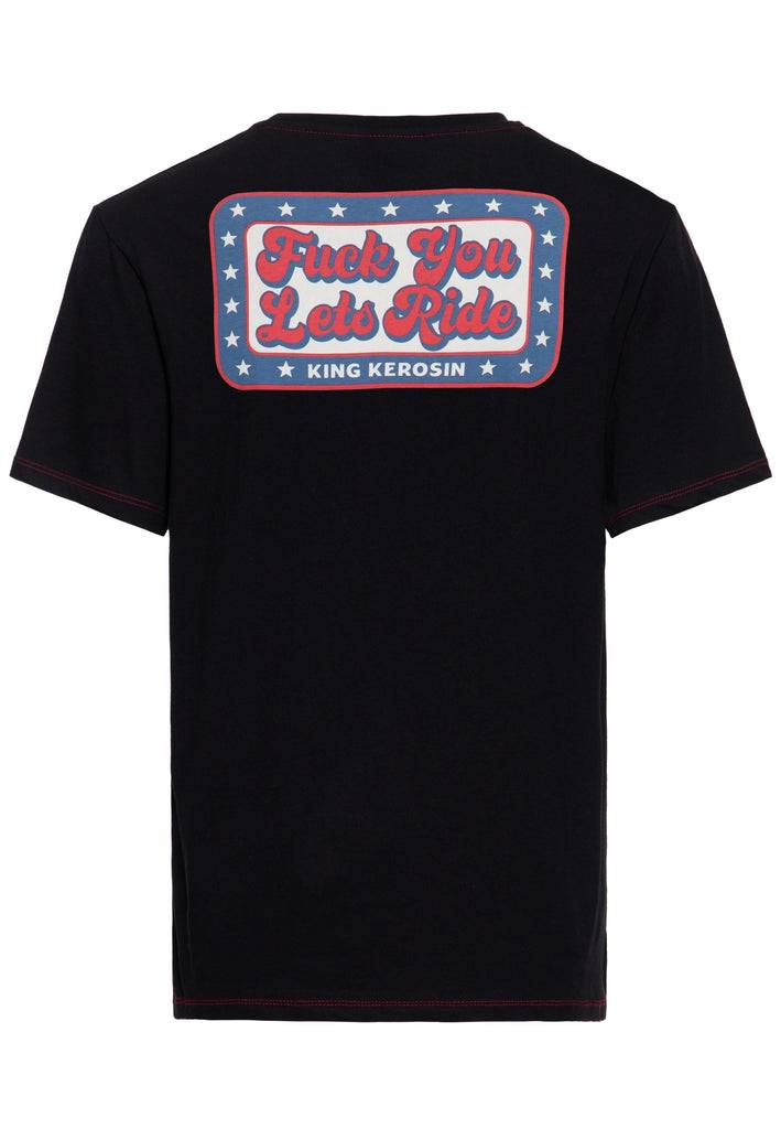 Queen Kerosin Print T-Shirt «Ride Or Die»