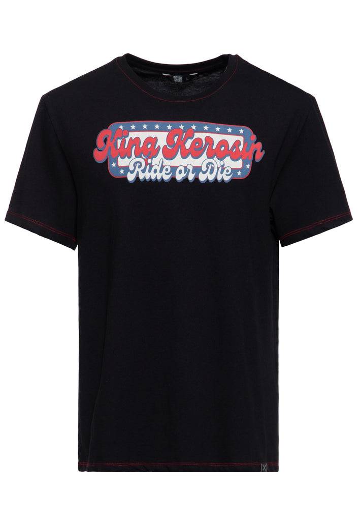 Queen Kerosin Print T-Shirt «Ride or Die»