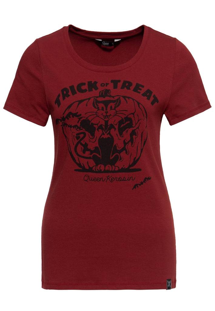 Queen Kerosin Print T-Shirt «Trick Or Treat»