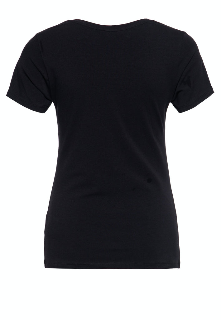 Queen Kerosin Printshirt Mit V-Ausschnitt «Boom»