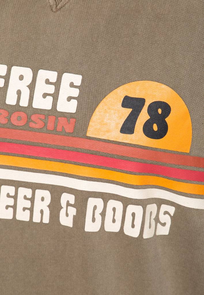 Queen Kerosin Pullover Acidwashed «Ride Grass Boobs»