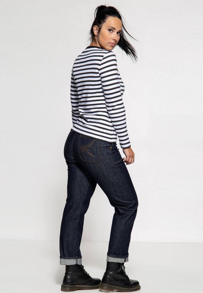 Queen Kerosin Ringel Longsleeve «We Can Do It»