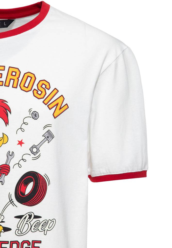 Queen Kerosin Ringer T-Shirt «Beep Beep»