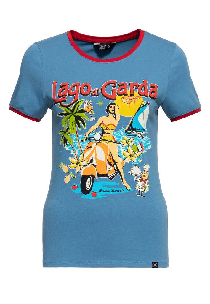 Queen Kerosin Ringer T-Shirt «Lago Di Garda»