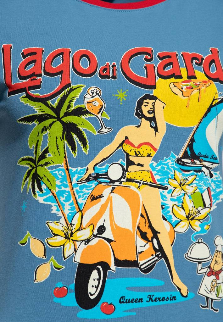 Queen Kerosin Ringer T-Shirt «Lago Di Garda»