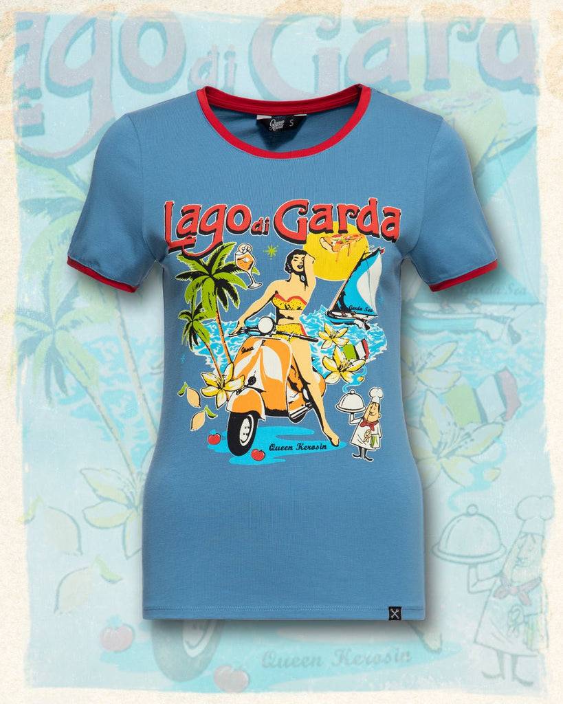 Queen Kerosin Ringer T-Shirt «Lago di Garda»