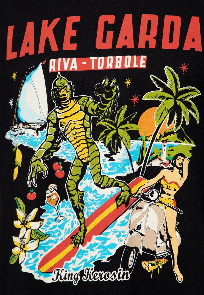 Queen Kerosin Ringer T-Shirt «Lake Garda»