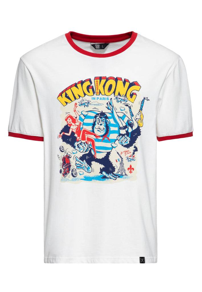 Queen Kerosin Ringer T-Shirt «Paris»