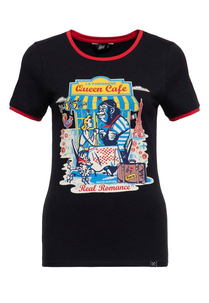 Queen Kerosin Ringer T-Shirt «Real Romance»