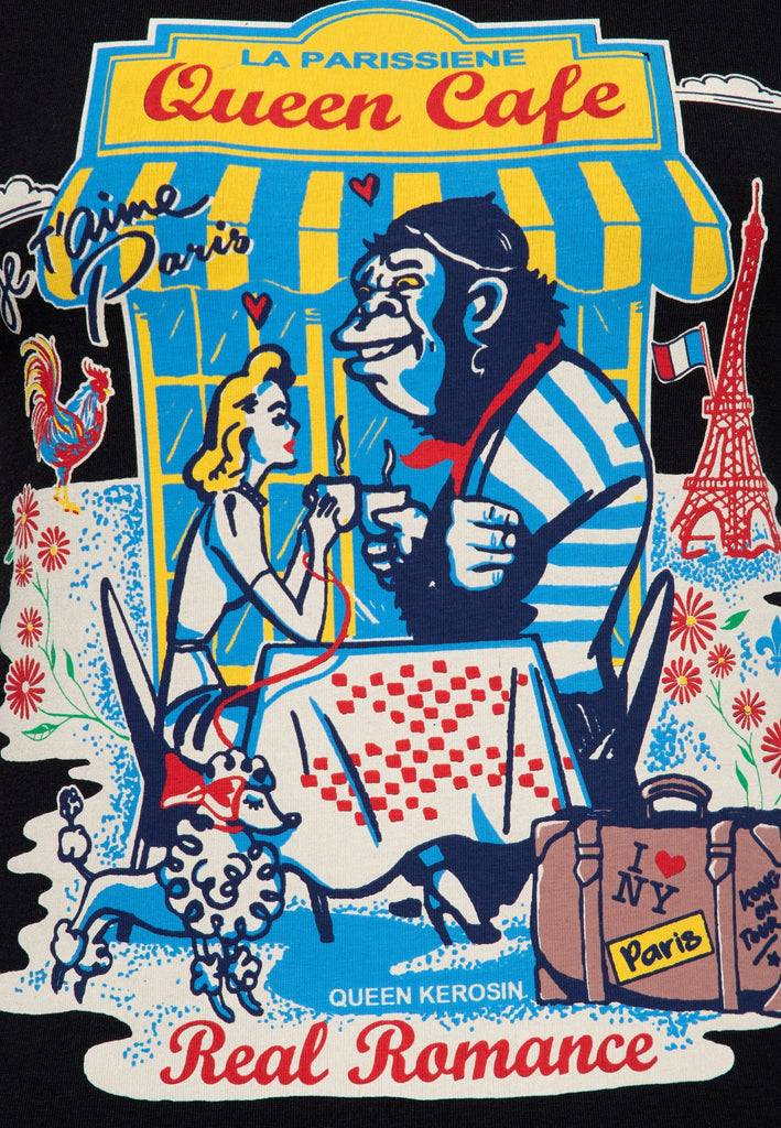 Queen Kerosin Ringer T-Shirt «Real Romance»