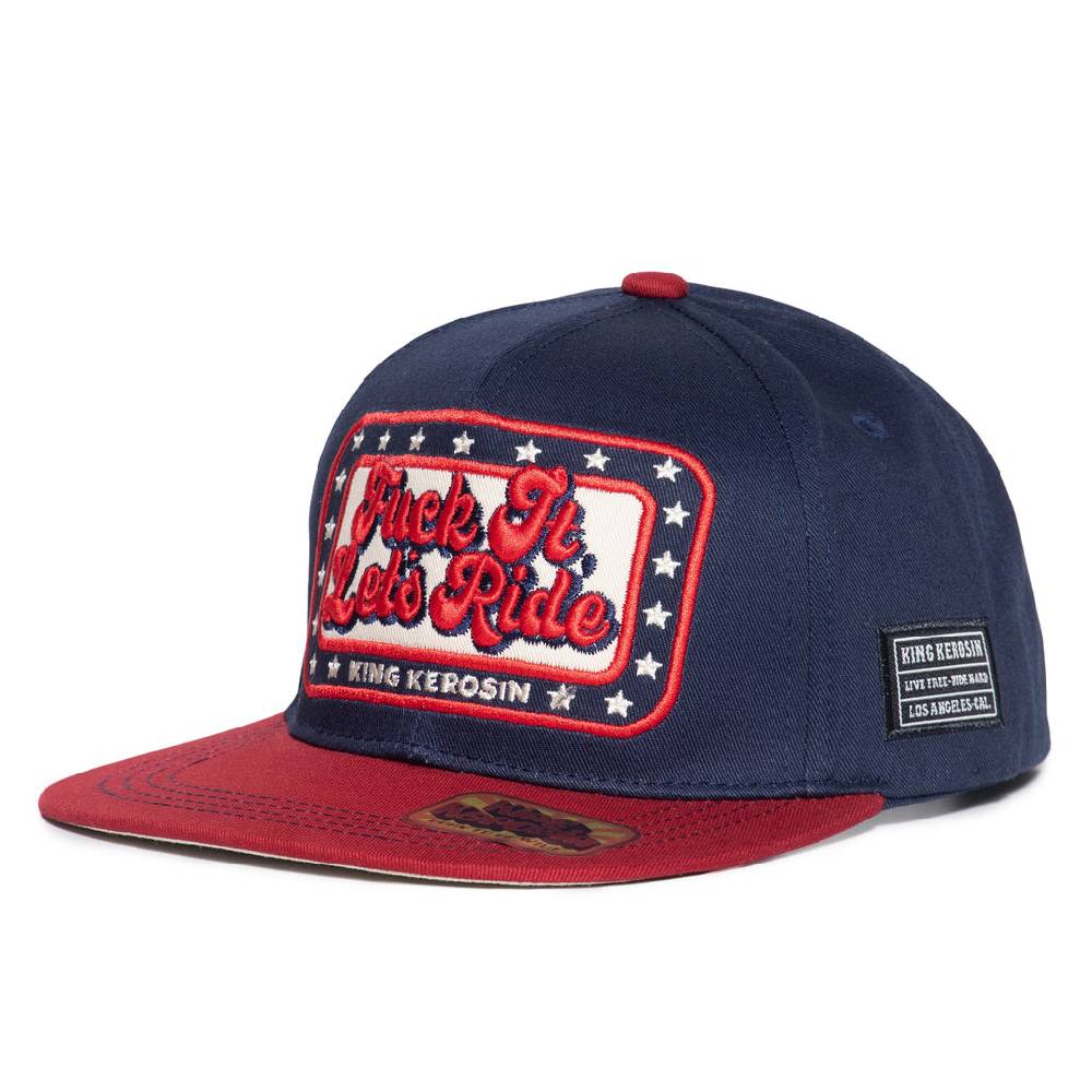 Queen Kerosin Snapback Cap «Fuck It - Lets Ride»