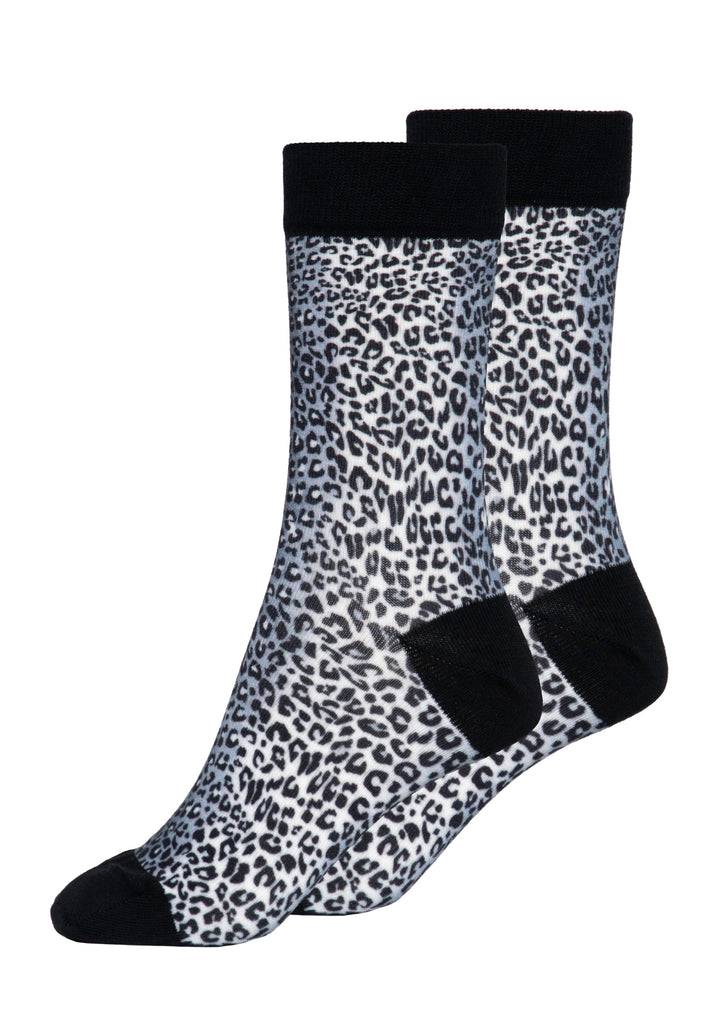Queen Kerosin Socken «Snow Leopard»