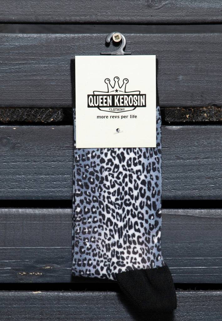 Queen Kerosin Socken «Snow Leopard»