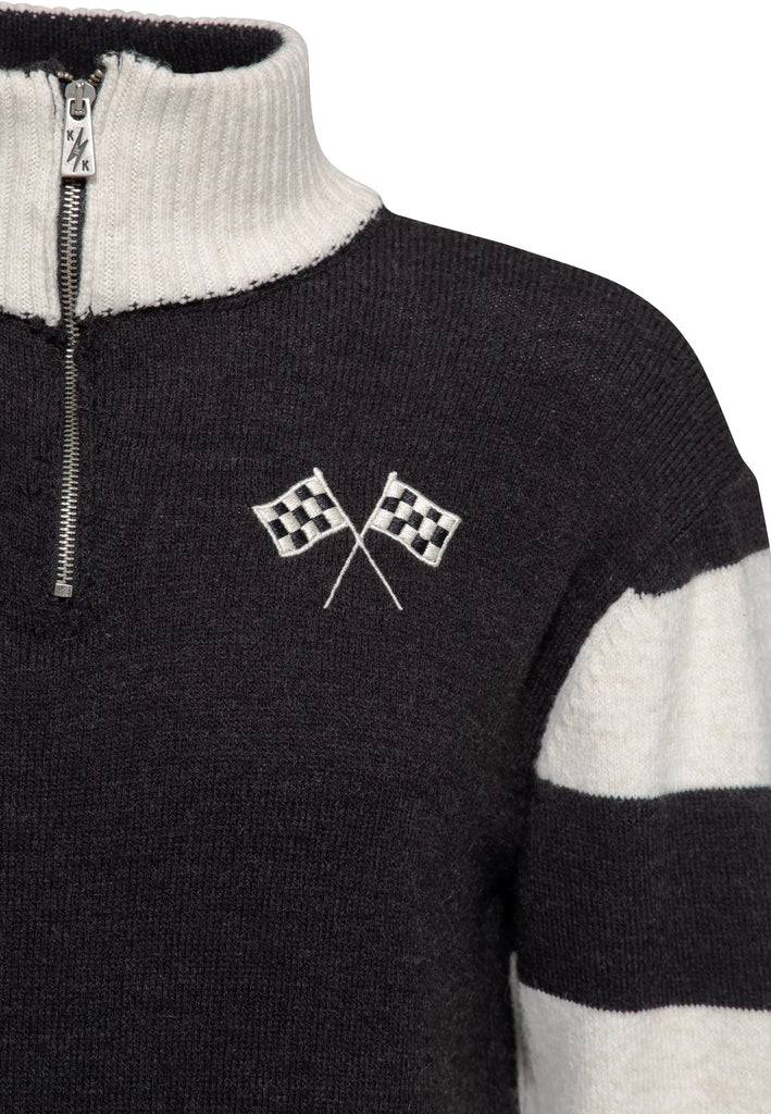 Queen Kerosin Strickpullover «KK Motor Crew»