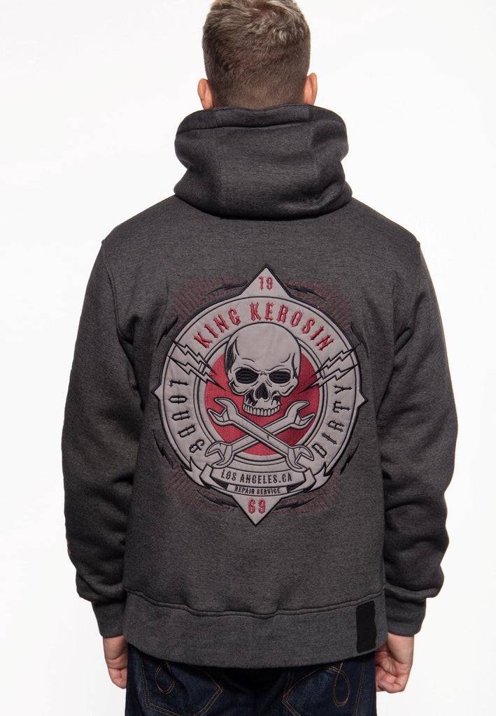 Queen Kerosin Sweatjacke mit Kapuze «Loud and Dirty»