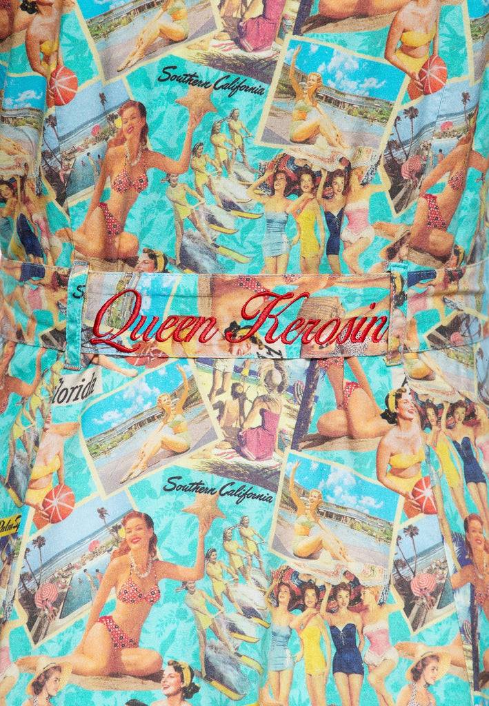 Queen Kerosin Swing Kleid «Blue Heaven»