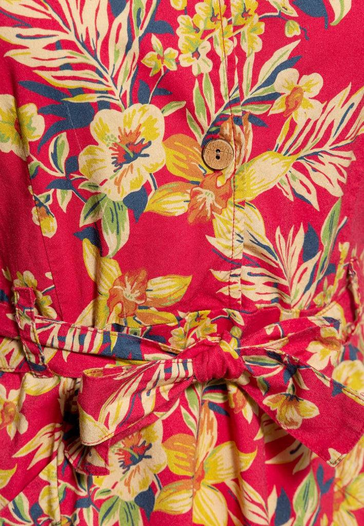 Queen Kerosin Swing Kleid «Hawaii Red»