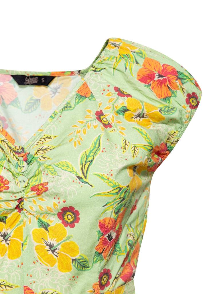 Queen Kerosin Swing Kleid «Hibiskus»