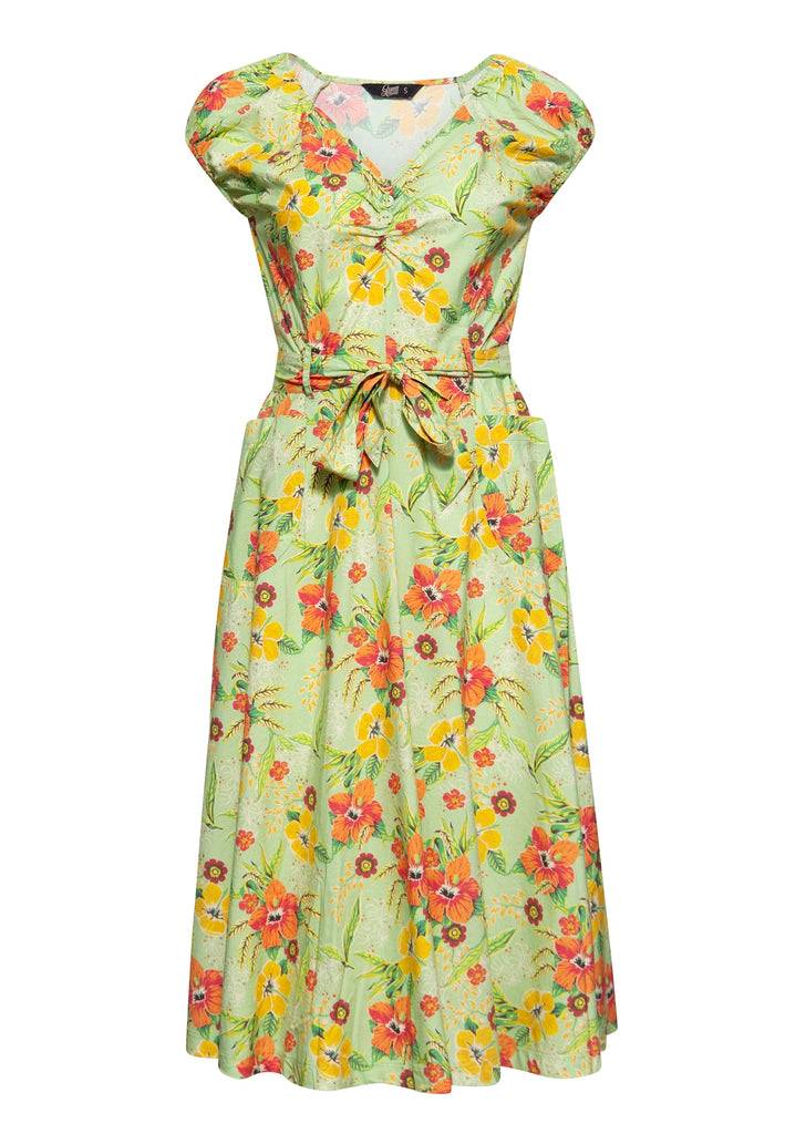 Queen Kerosin Swing Kleid «Hibiskus»