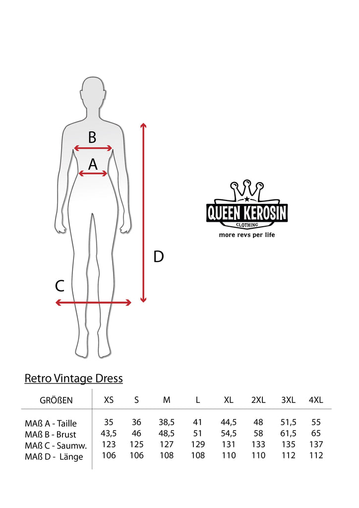 Queen Kerosin Swing Kleid In Wickel-Optik