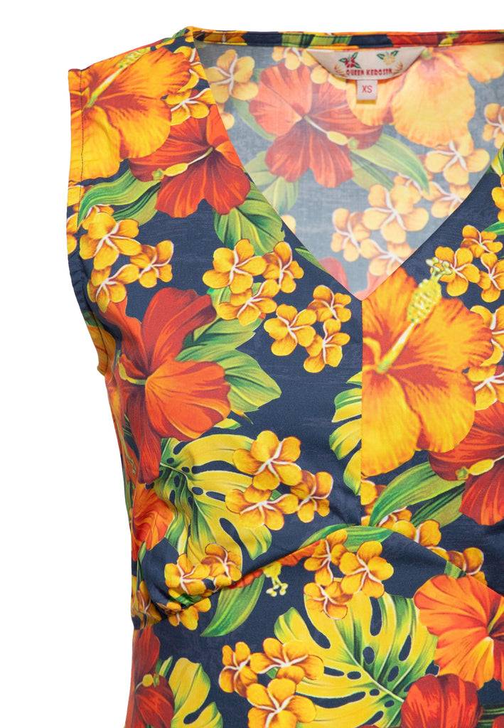 Queen Kerosin Swingkleid «Hibiskus»