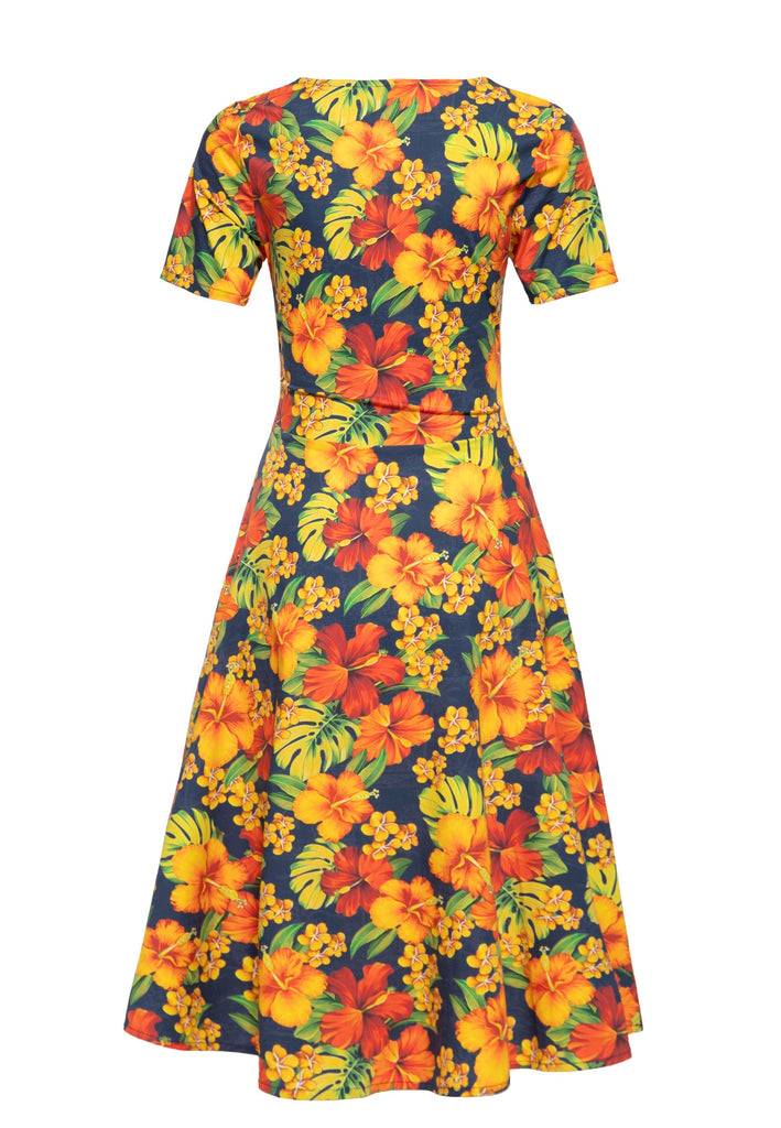 Queen Kerosin Swingkleid «Hibiskus»