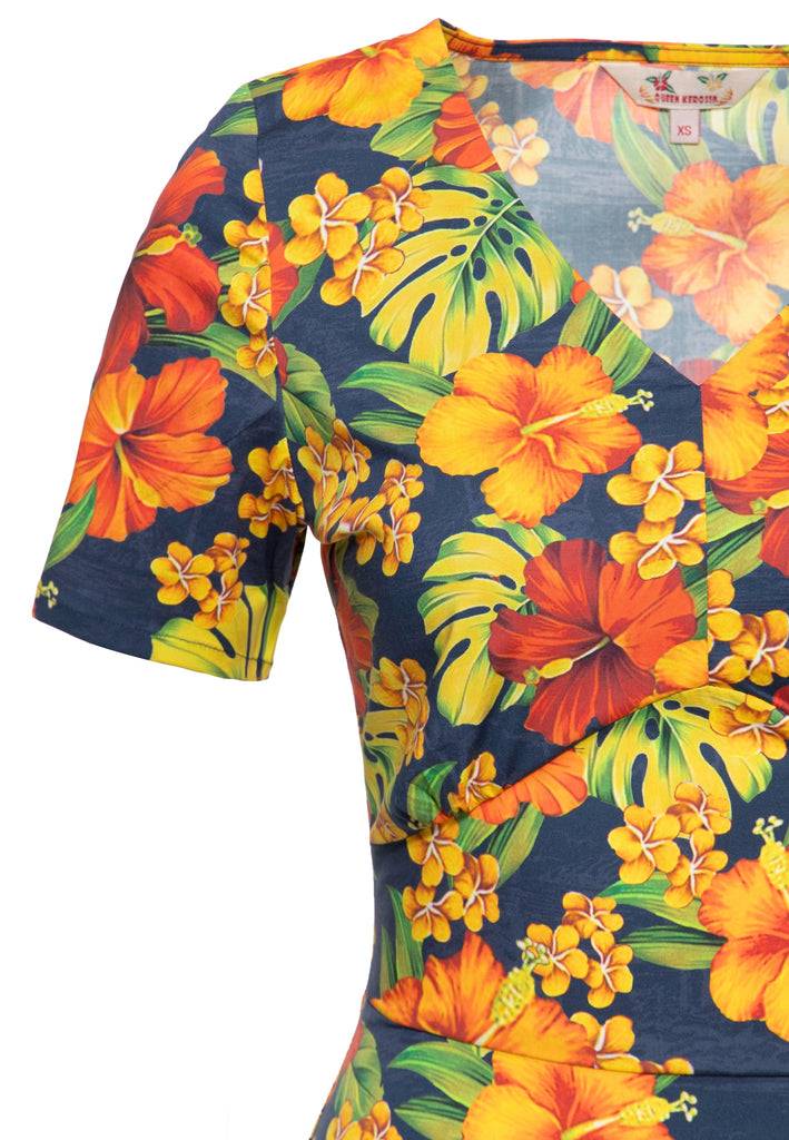 Queen Kerosin Swingkleid «Hibiskus»