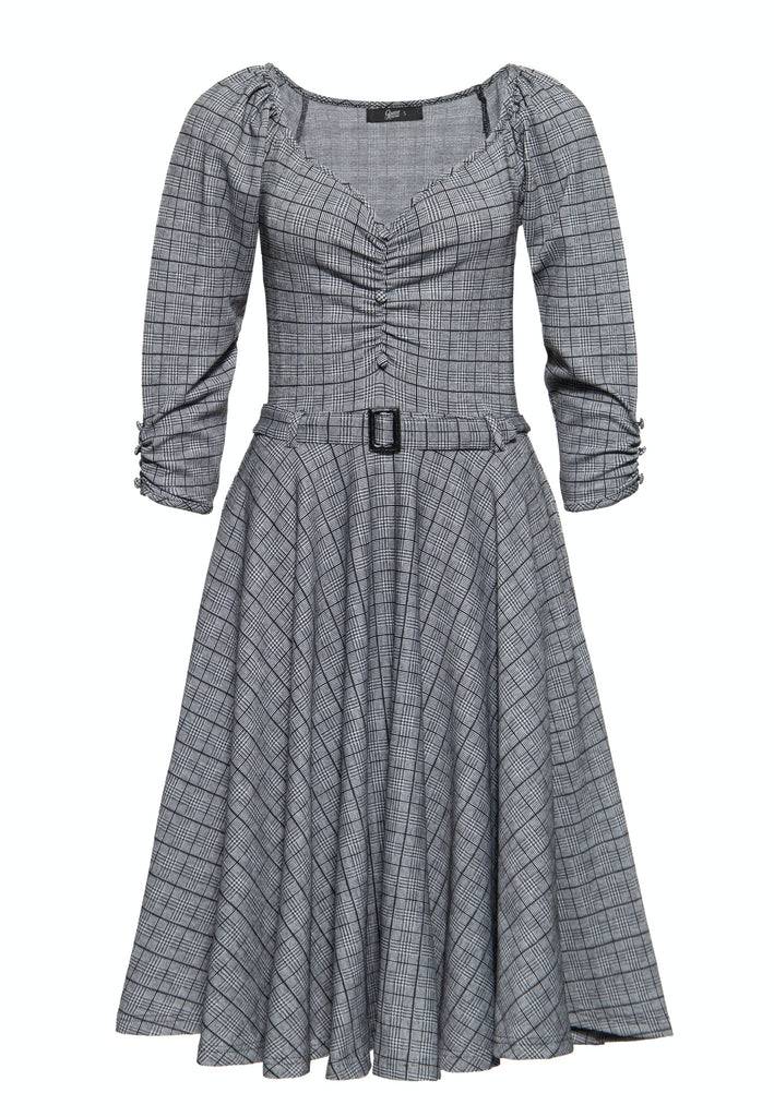 Queen Kerosin Swingkleid in Karo-Optik