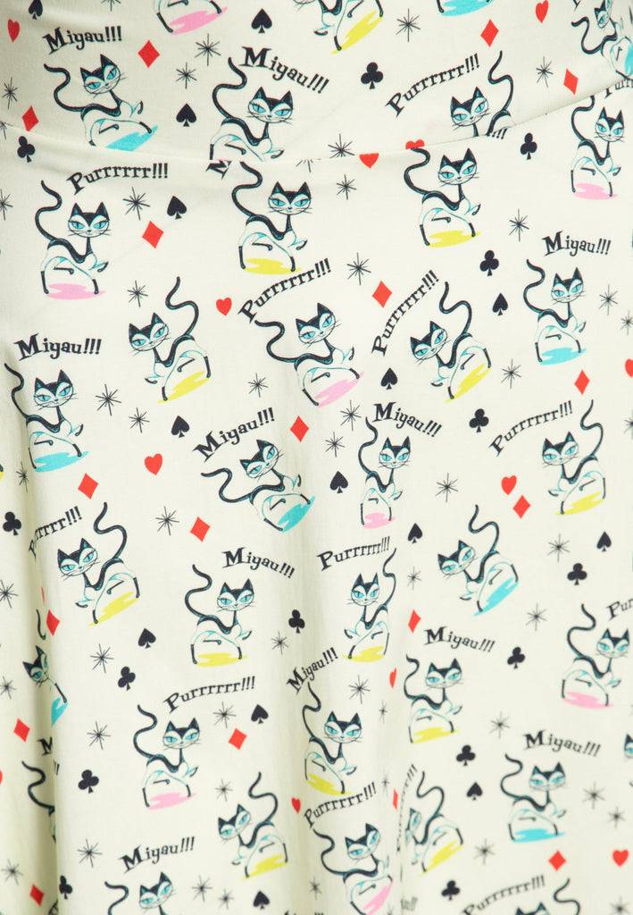 Queen Kerosin Swingkleid «Retro Cats»