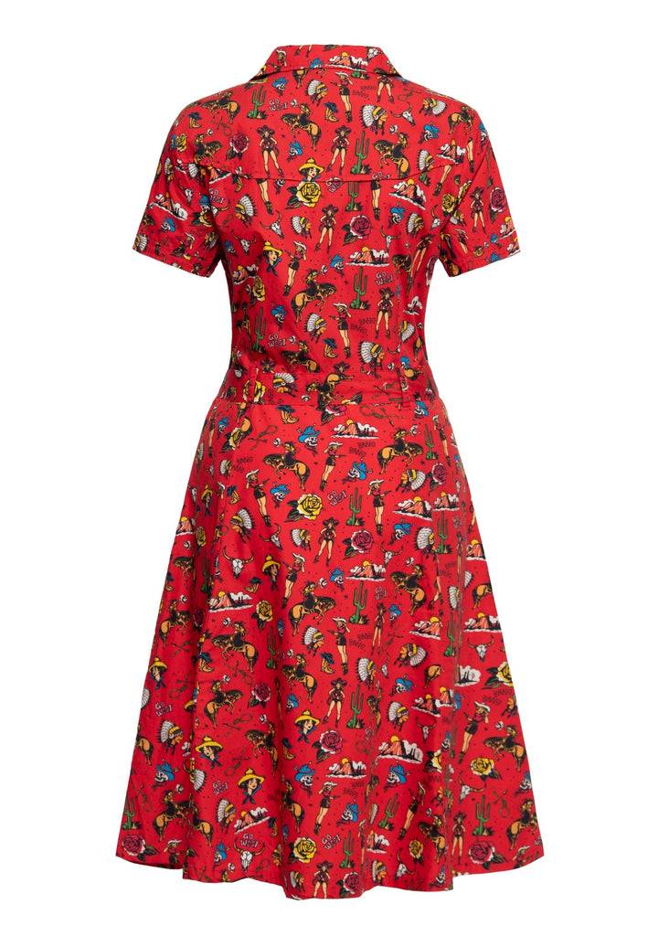 Queen Kerosin Swingkleid «Western Oldschool»