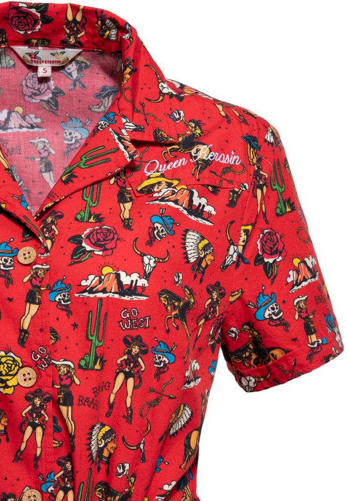 Queen Kerosin Swingkleid «Western Oldschool»