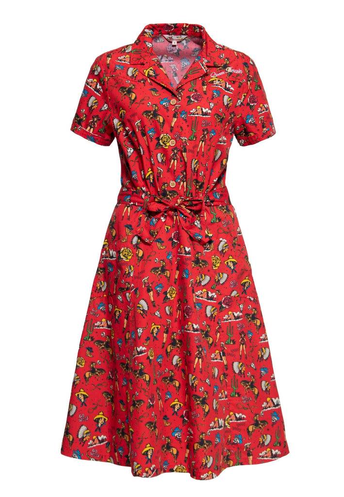Queen Kerosin Swingkleid «Western Oldschool»