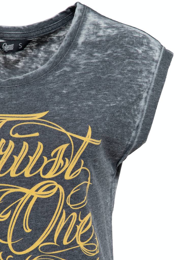 Queen Kerosin T-Shirt Enzyme Wash «Trust No One»