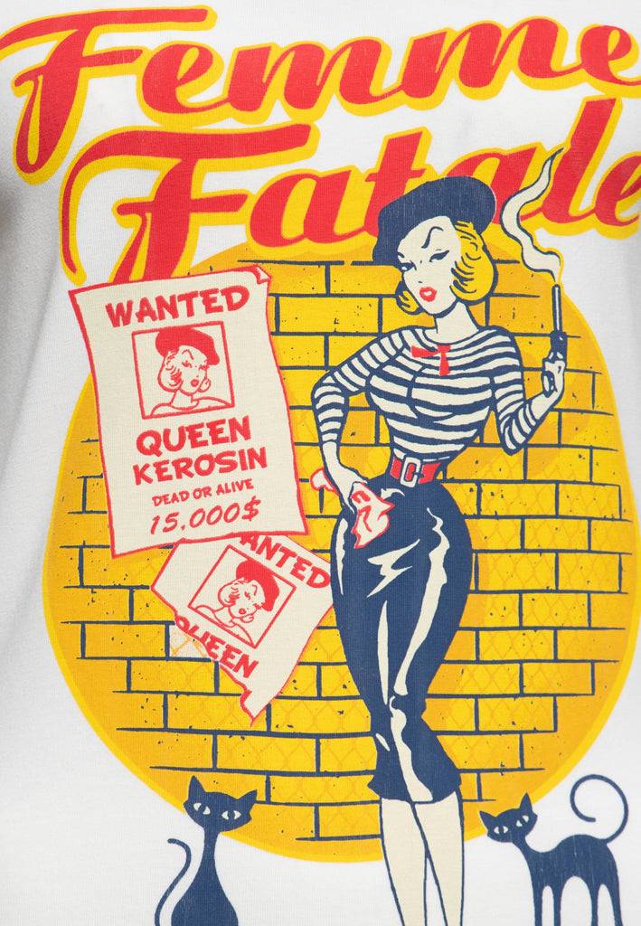 Queen Kerosin T-Shirt «Femme Fatale»