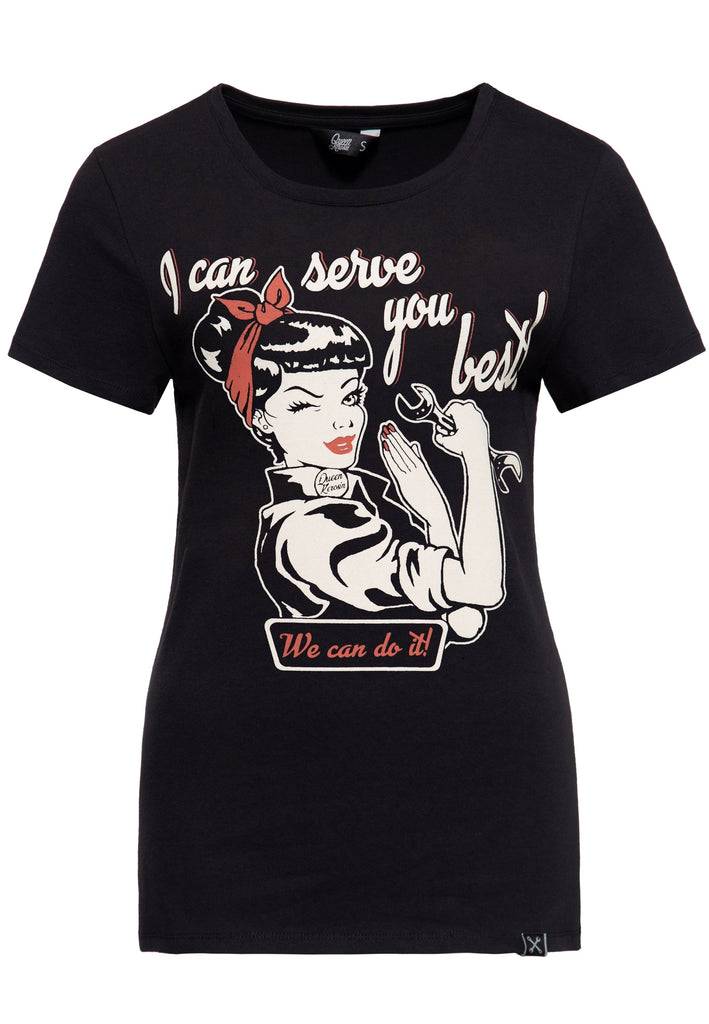 Queen Kerosin T-Shirt «I can serve you best»