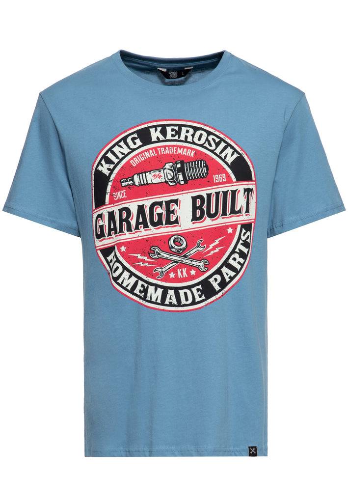 Queen Kerosin T-Shirt mit Frontprint «Garage Built»