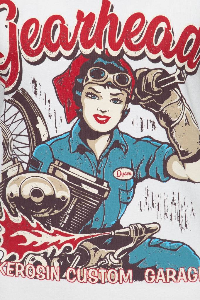 Queen Kerosin T-Shirt Mit Frontprint «Gearhead»