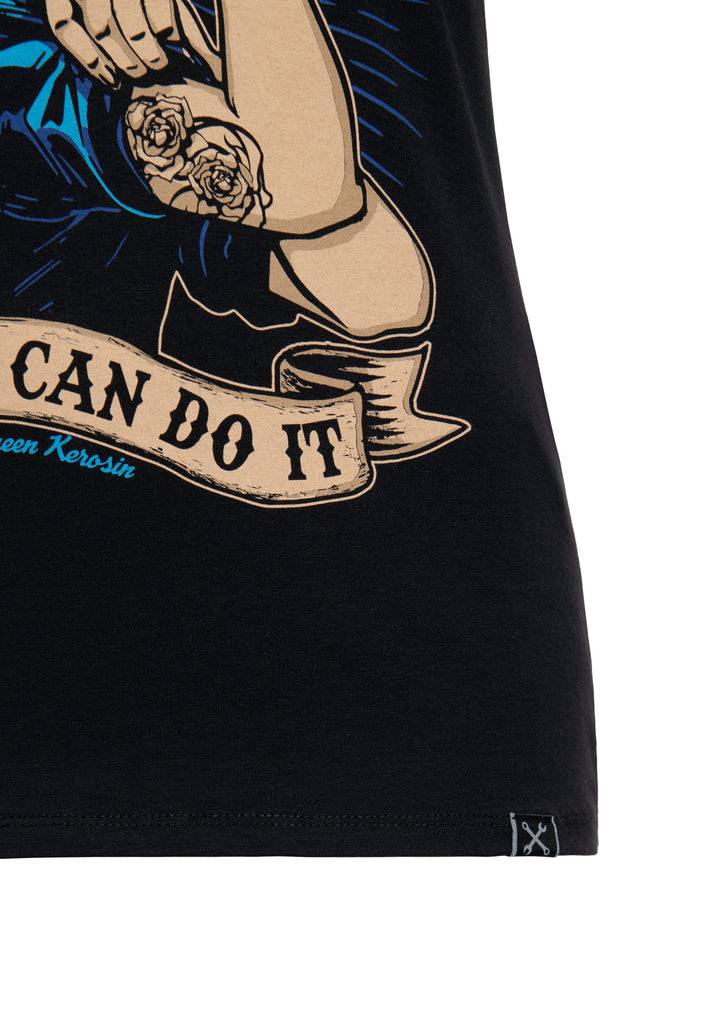 Queen Kerosin T-Shirt Mit Retro-Print «We Can Do It»