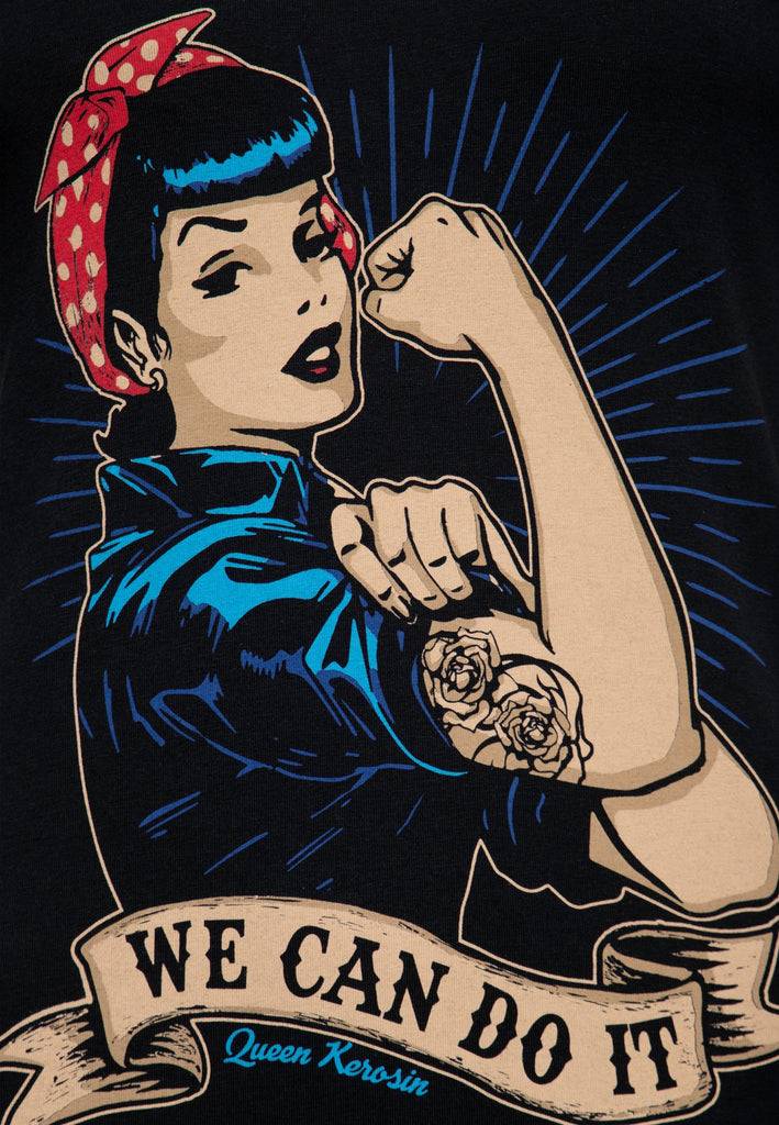 Queen Kerosin T-Shirt Mit Retro-Print «We Can Do It»