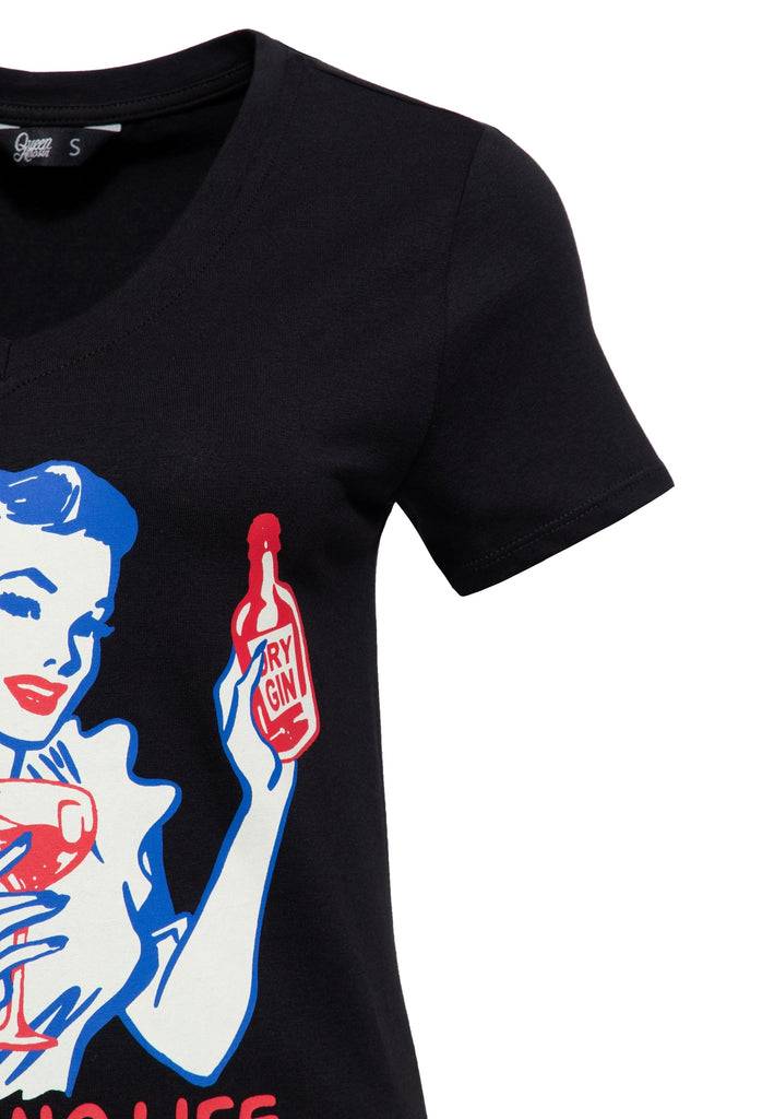 Queen Kerosin T-Shirt «No Gin No Life»