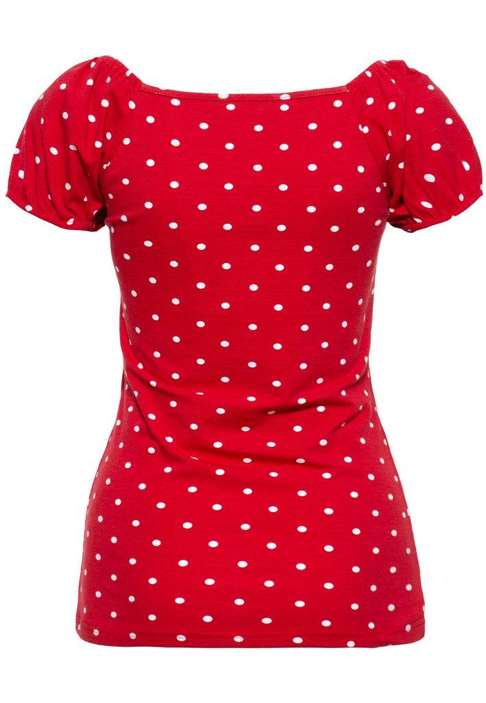 Queen Kerosin Top Mit Polka-Dots