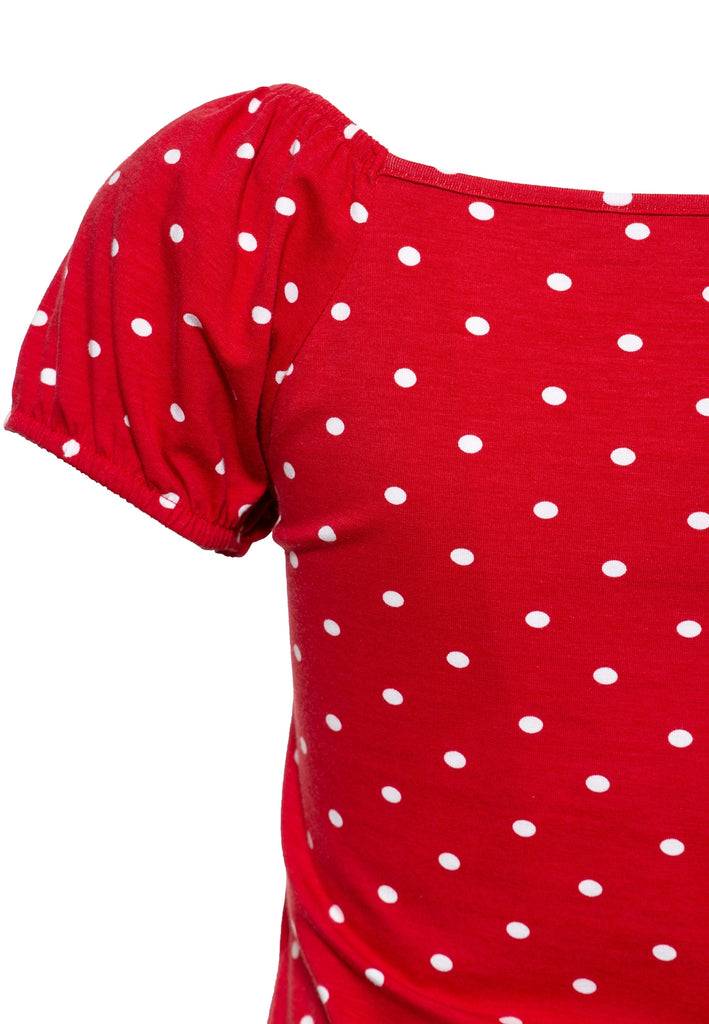 Queen Kerosin Top Mit Polka-Dots
