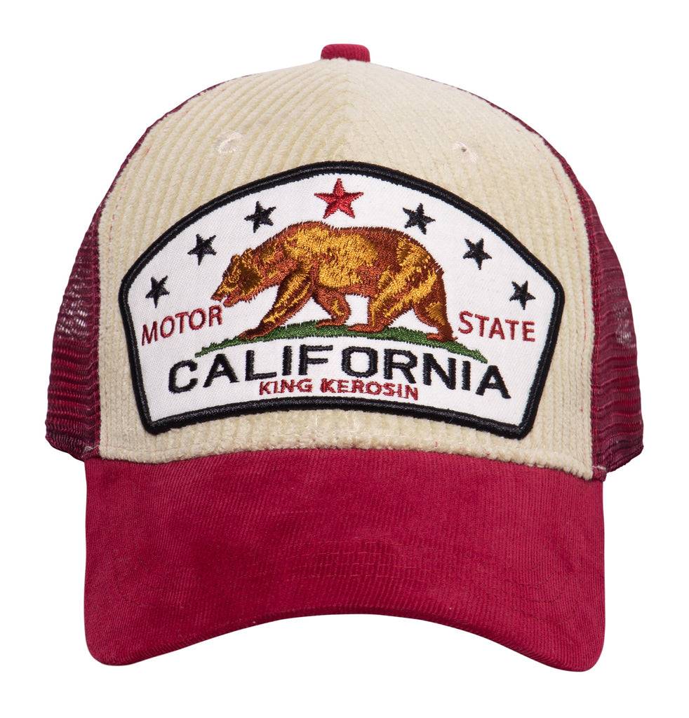 Queen Kerosin Trucker Cap Mit Cord «California Bear»
