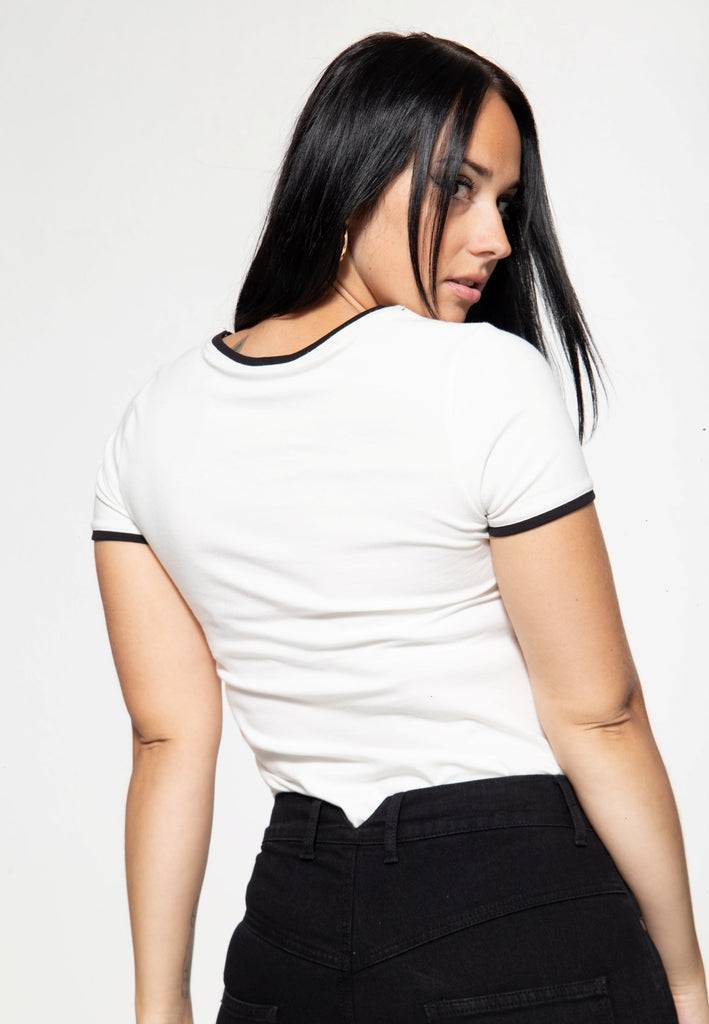 Queen Kerosin Vintage Contrast T-Shirt «Built It Up!»