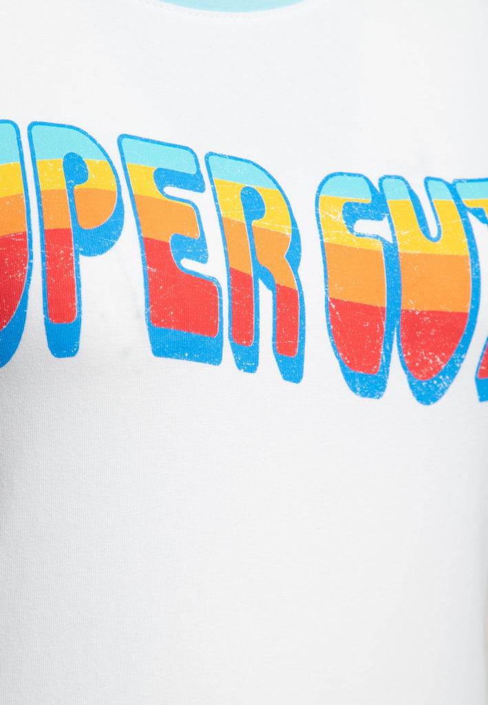 Queen Kerosin Vintage Ringer T-Shirt «Super Cutie»