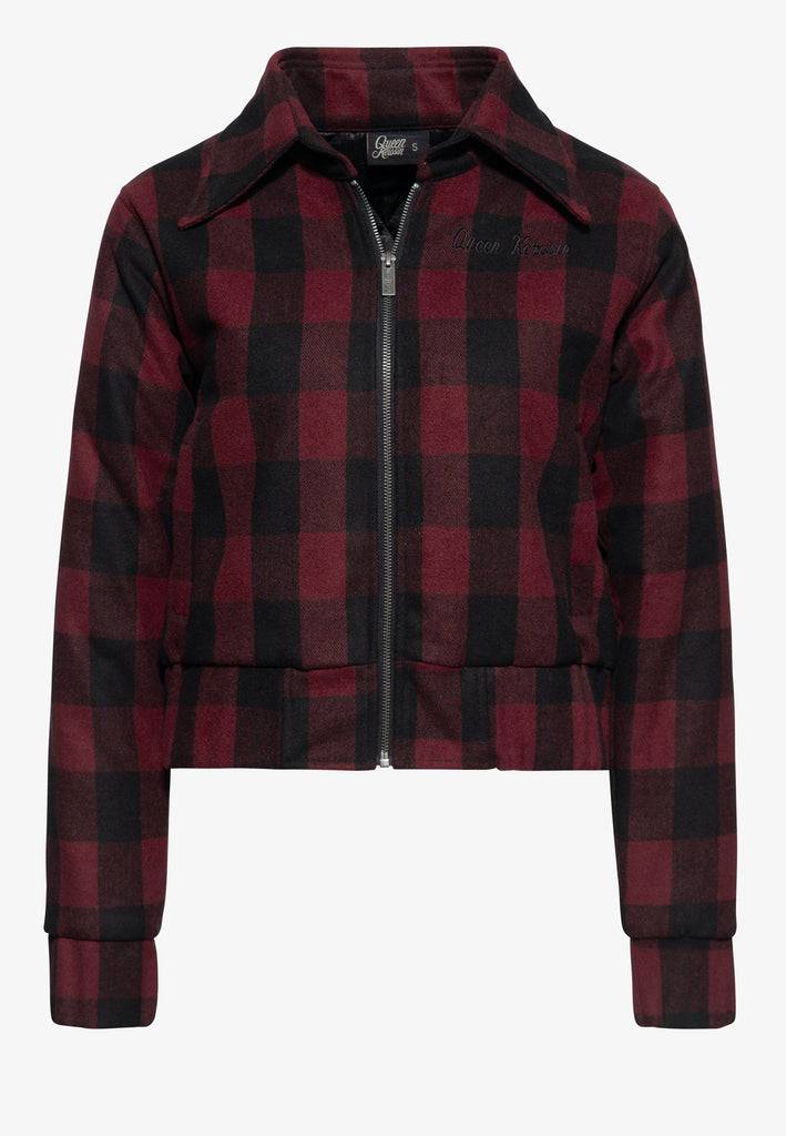 Queen Kerosin Wolljacke Mit Karo-Muster