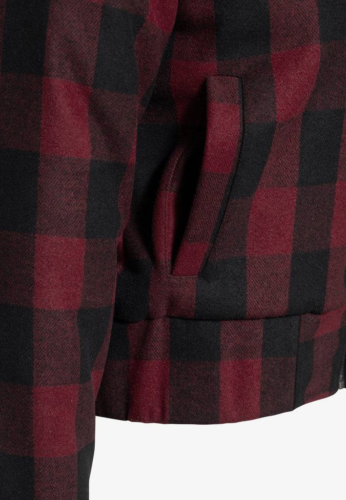 Queen Kerosin Wolljacke Mit Karo-Muster